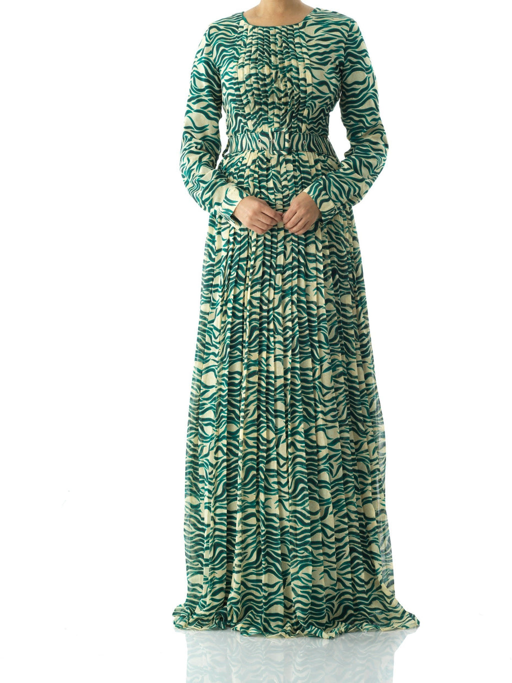 Avianna Karima Silk-Chiffon Shimmer Maxi Dress
