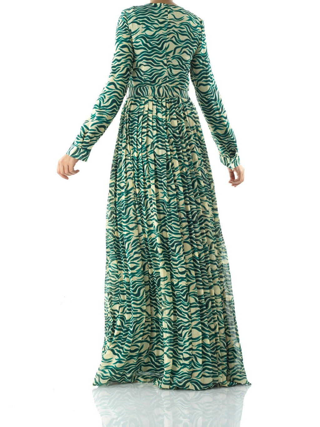 Avianna Karima Silk-Chiffon Shimmer Maxi Dress