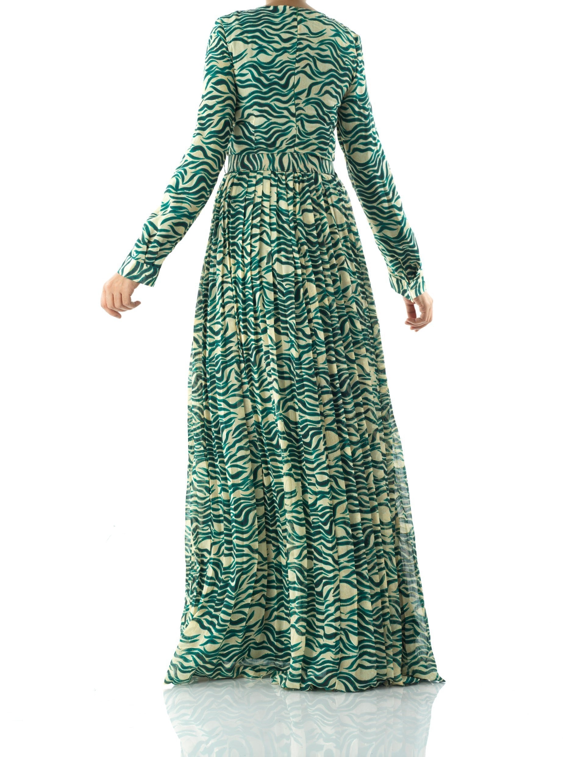 Avianna Karima Silk-Chiffon Shimmer Maxi Dress