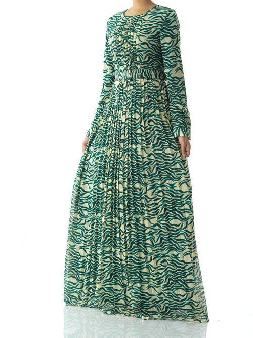 Avianna Karima Silk-Chiffon Shimmer Maxi Dress