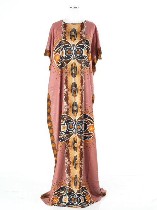 Ainsley Coral Print Maxi Dress