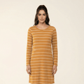 Halle Mustard Striped Cotton Midi Top