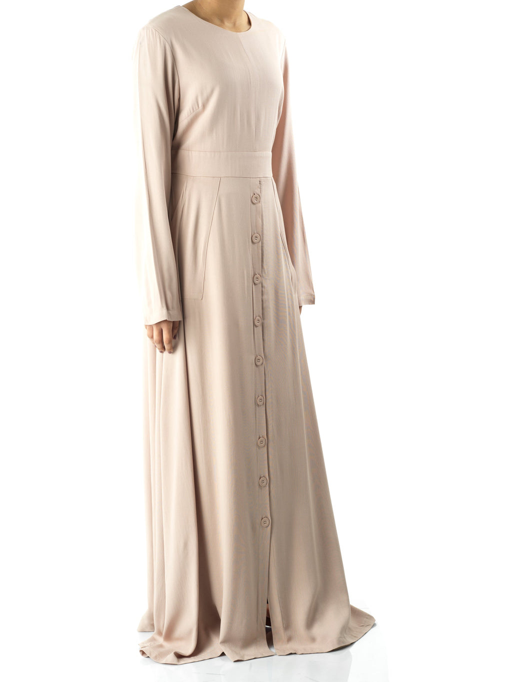 Fenwick Cream Button-Down Modal Maxi Dress