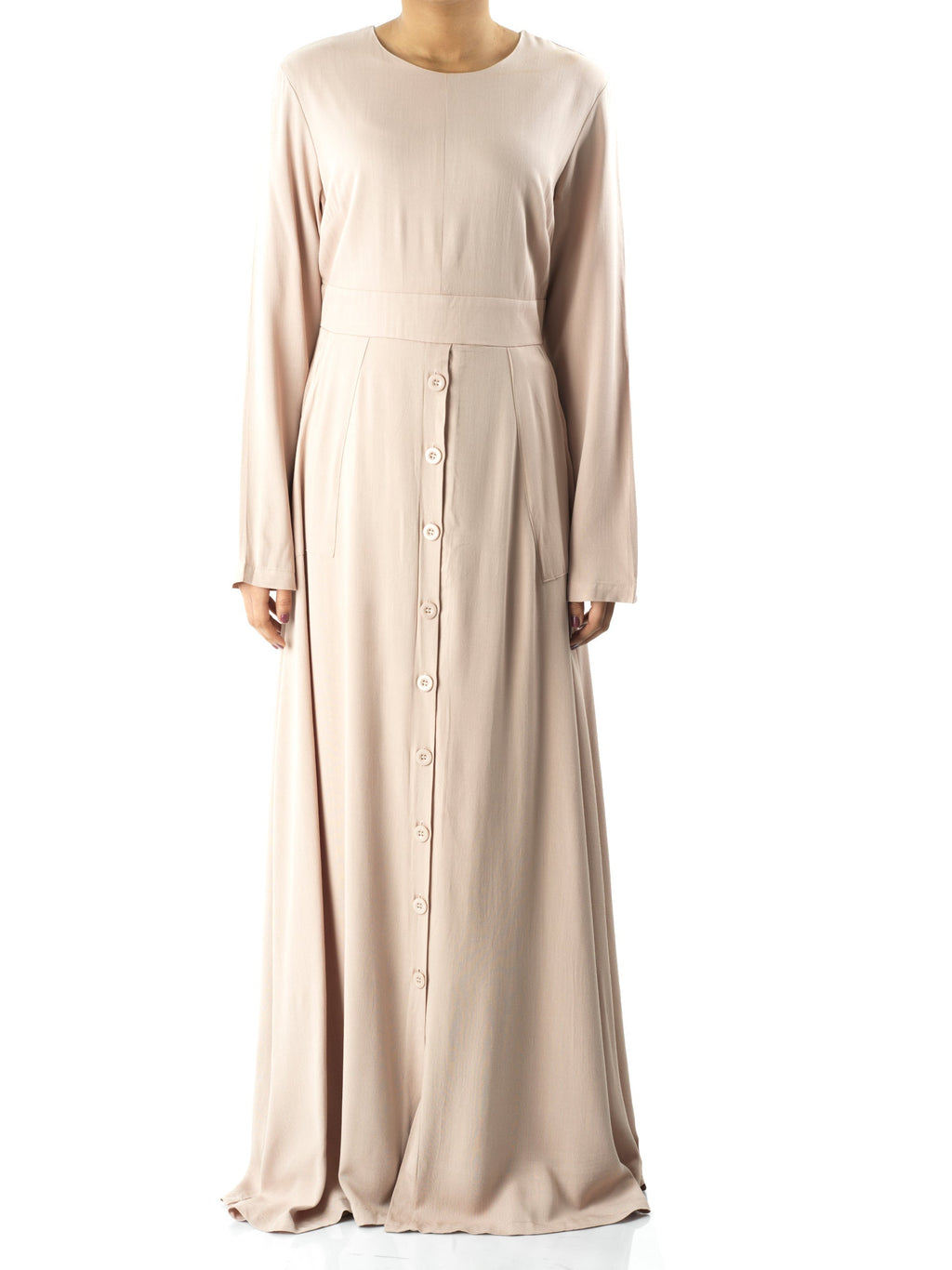 Fenwick Cream Button-Down Modal Maxi Dress
