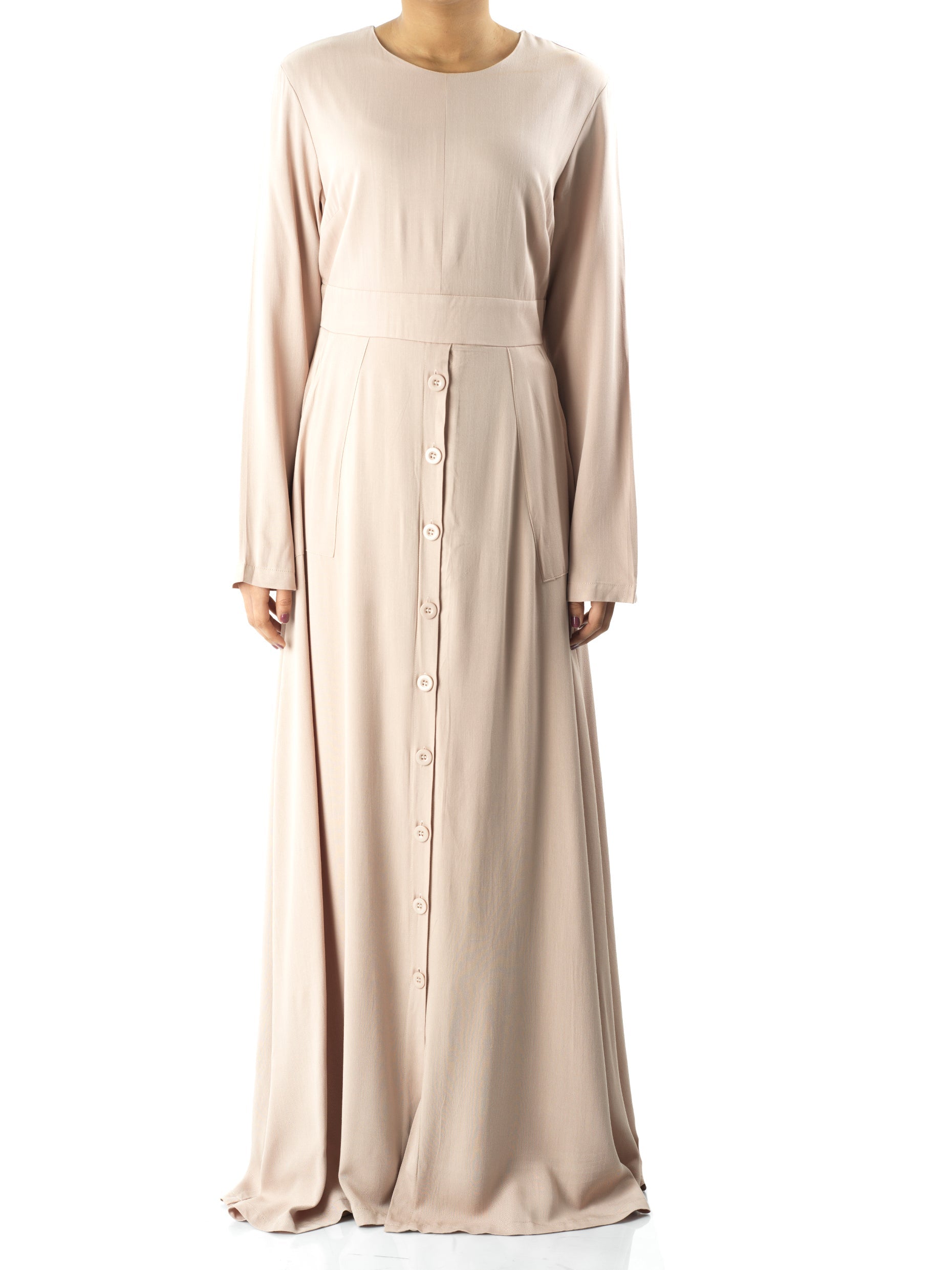 Fenwick Cream Button-Down Modal Maxi Dress