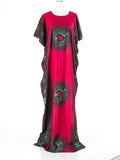 Winslet Crimson Print Maxi Dress