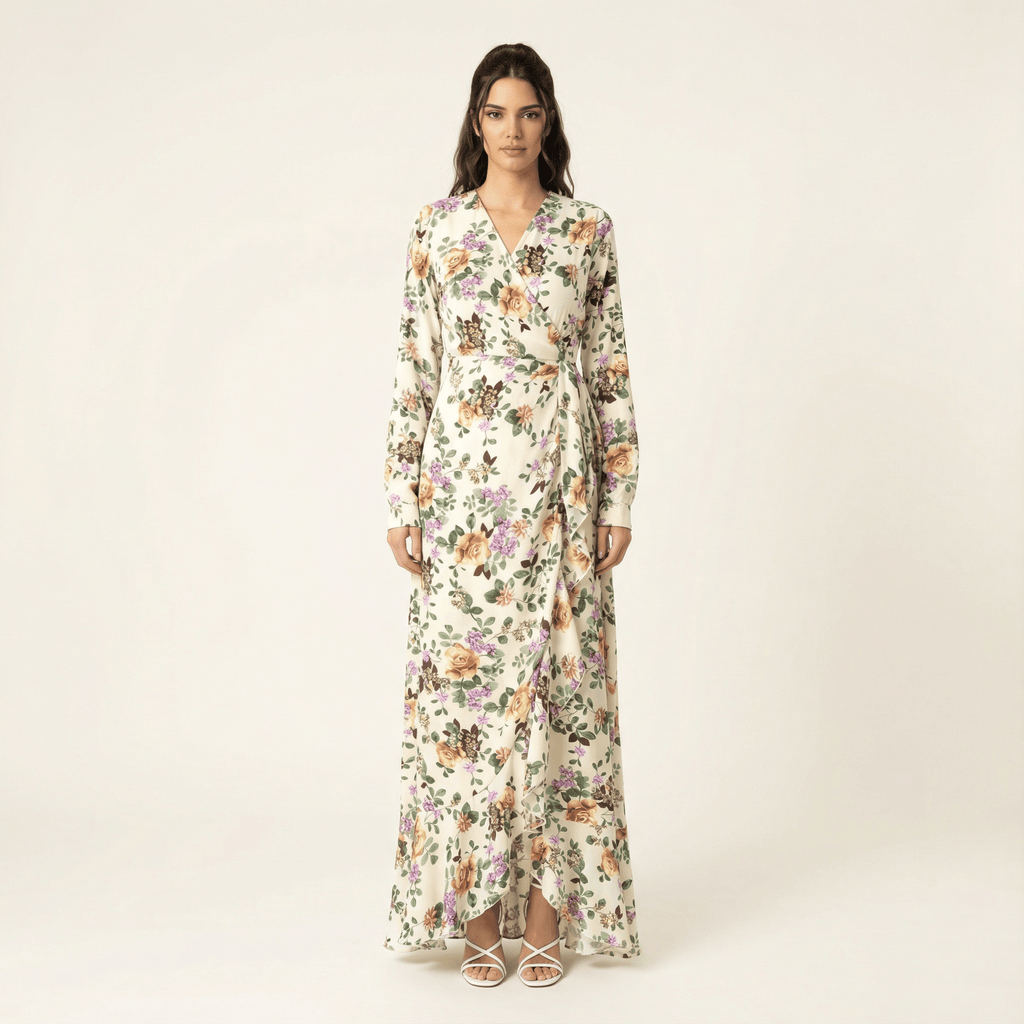 Ophelia Dalila Floral Wrap Maxi Dress
