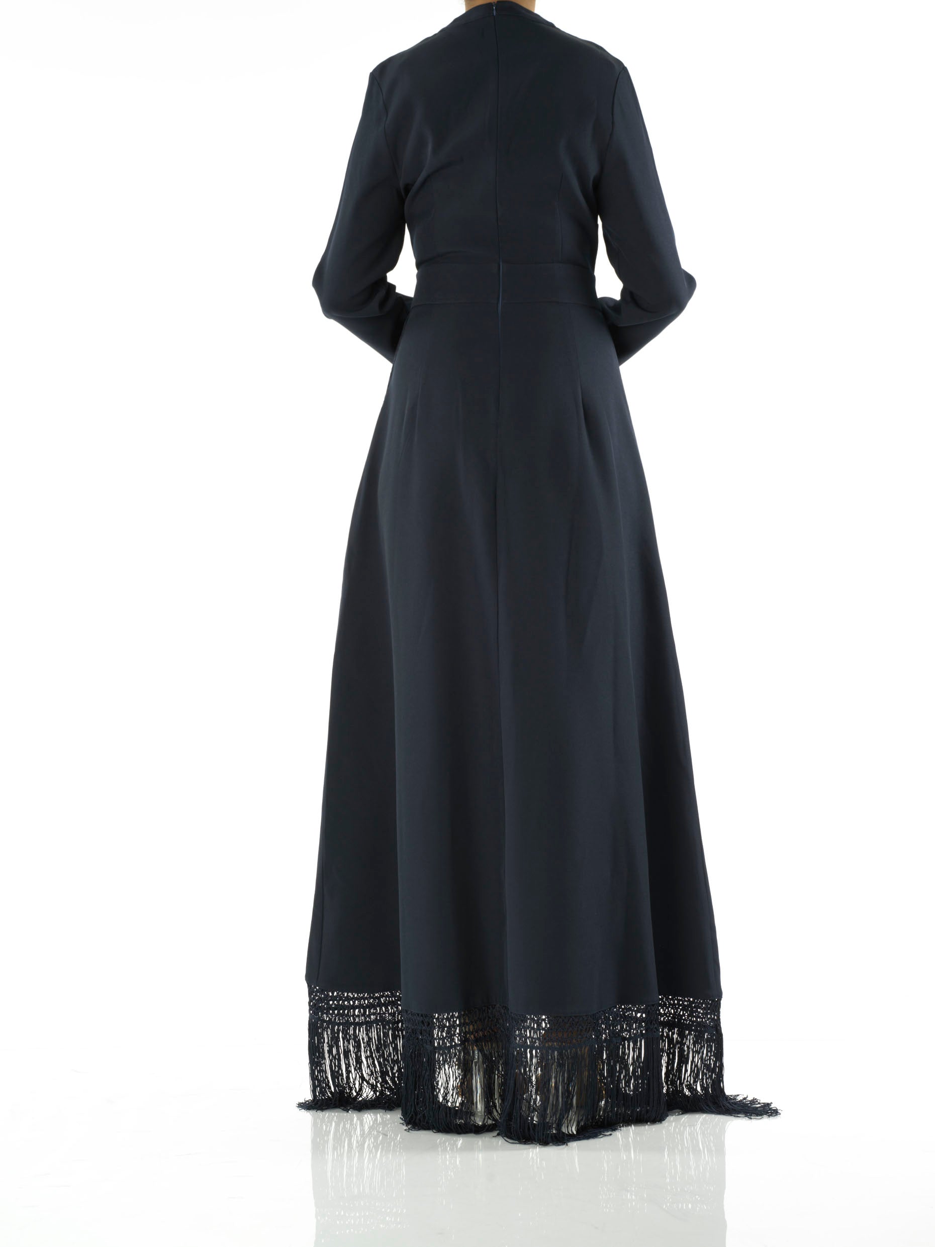 Wrenna Deep Fringe-Detail Maxi Dress