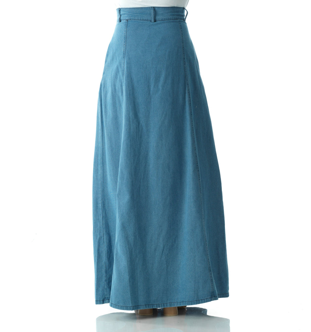 Adelaide Soft-wash Denim Maxi Skirt