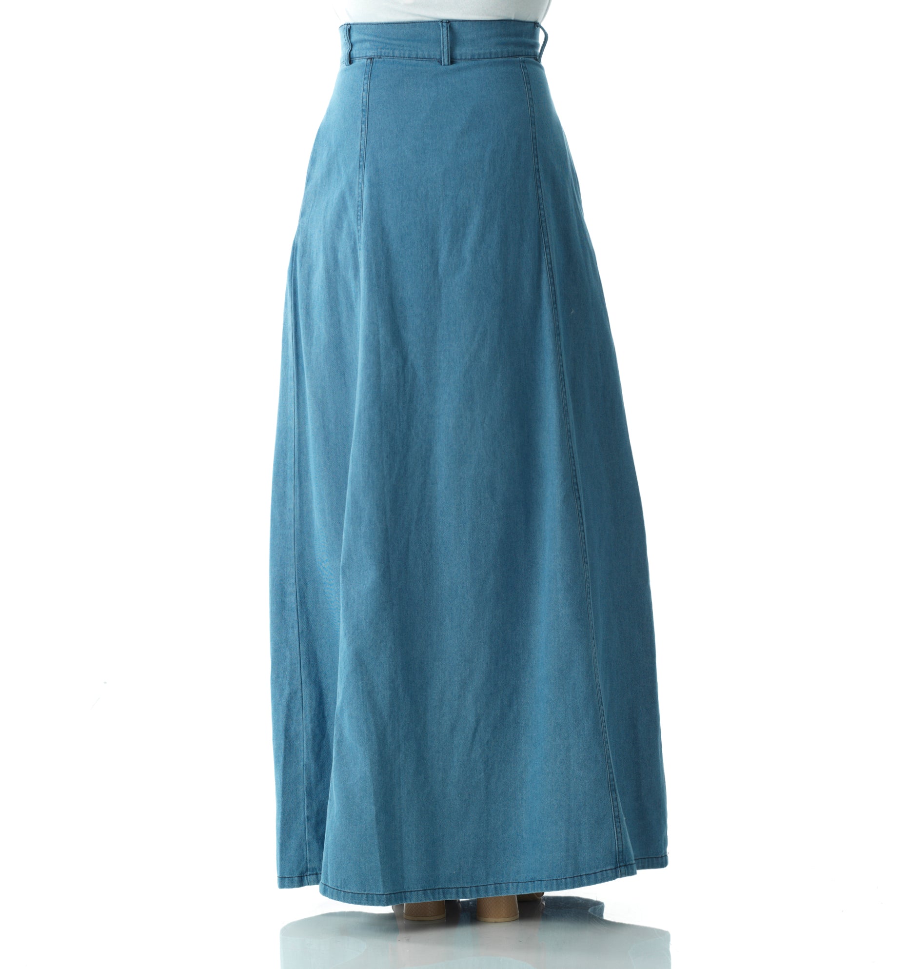 Adelaide Soft-wash Denim Maxi Skirt