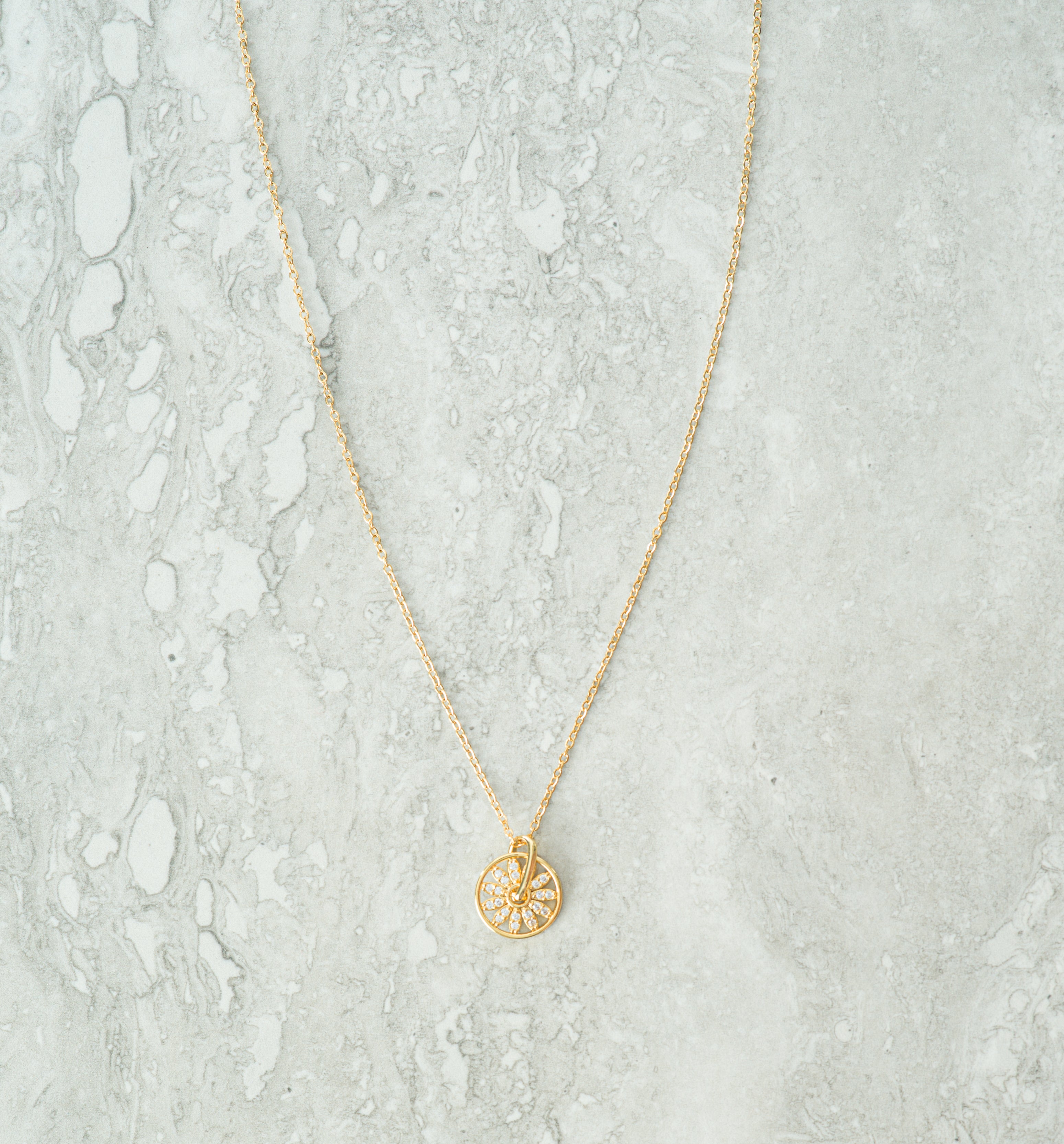 Calla Diamond Crystal Pendant Necklace