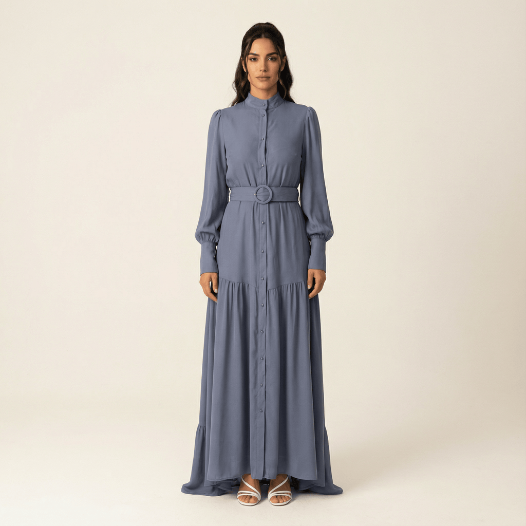Noelle Dusty Chiffon Shirt Dress