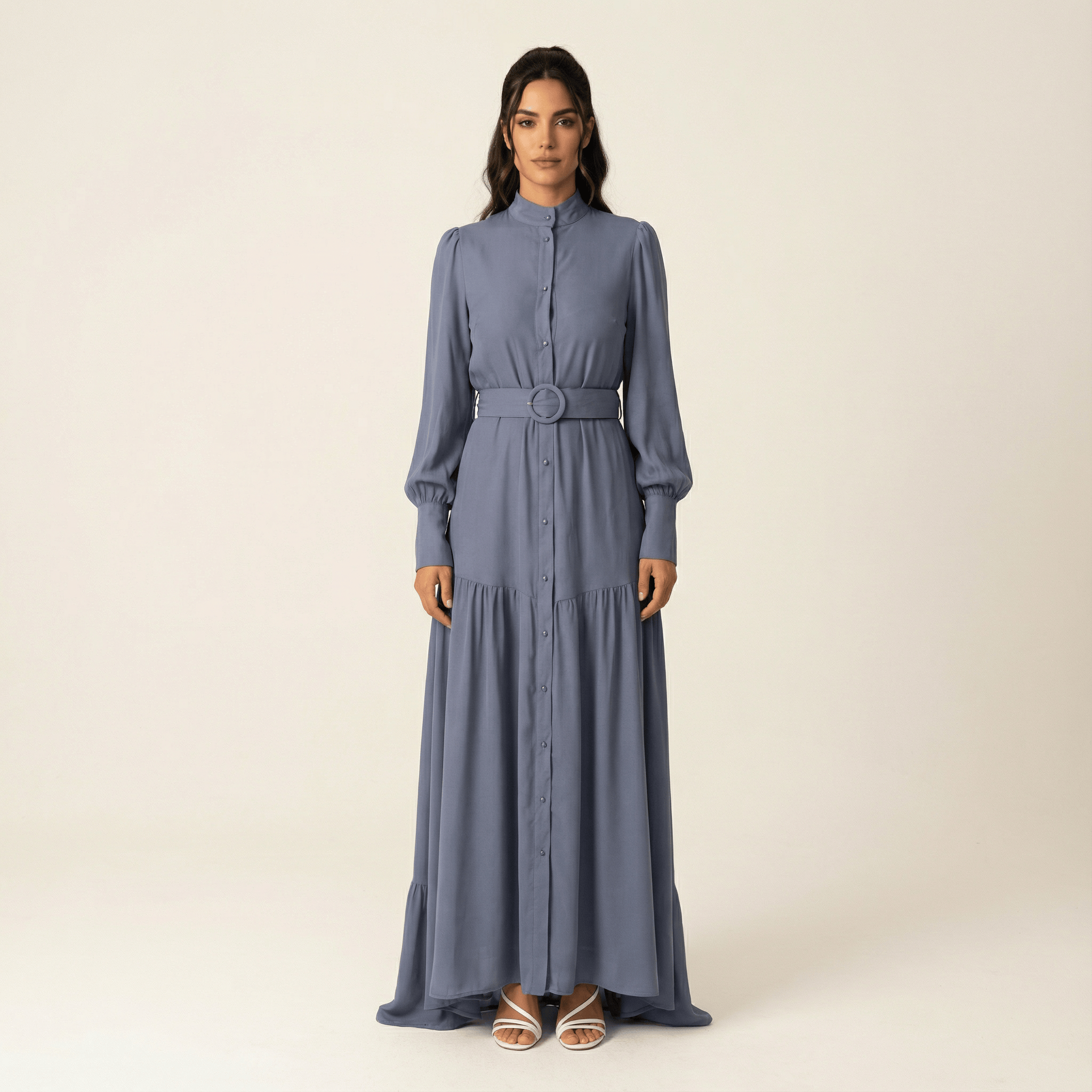 Noelle Dusty Chiffon Shirt Dress