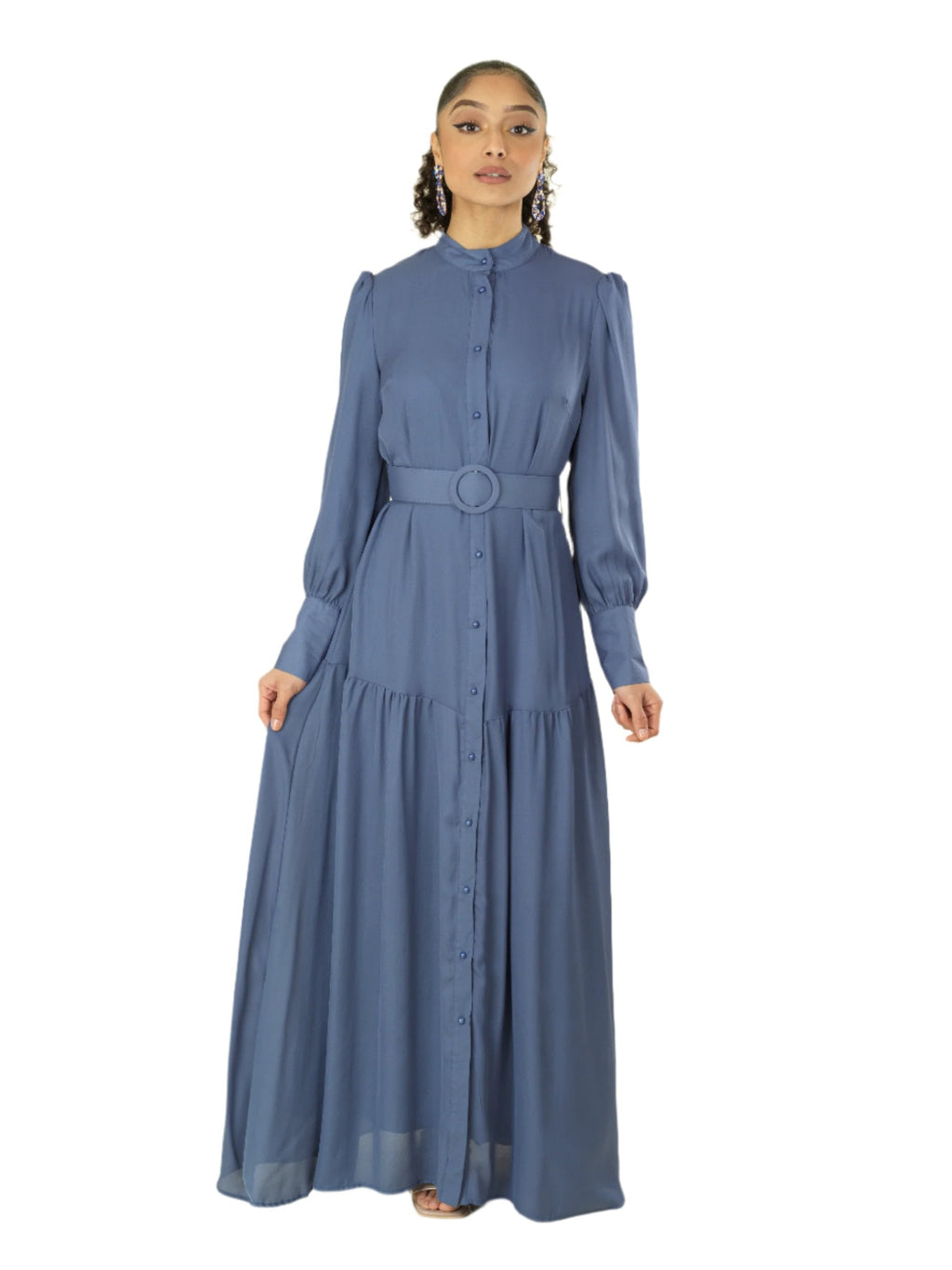 Noelle Dusty Chiffon Shirt Dress