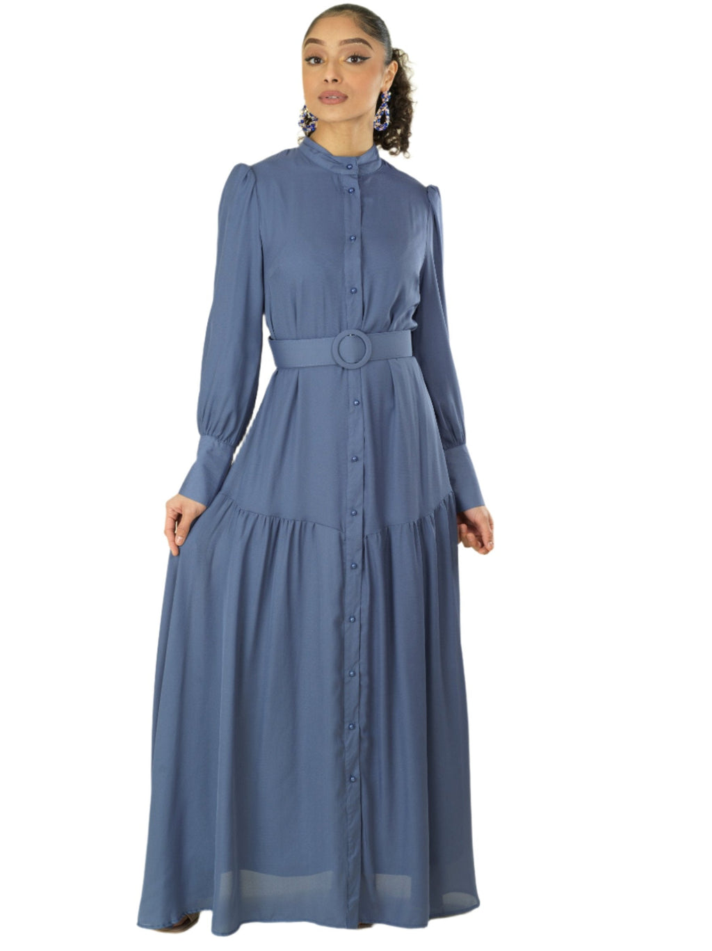 Noelle Dusty Chiffon Shirt Dress