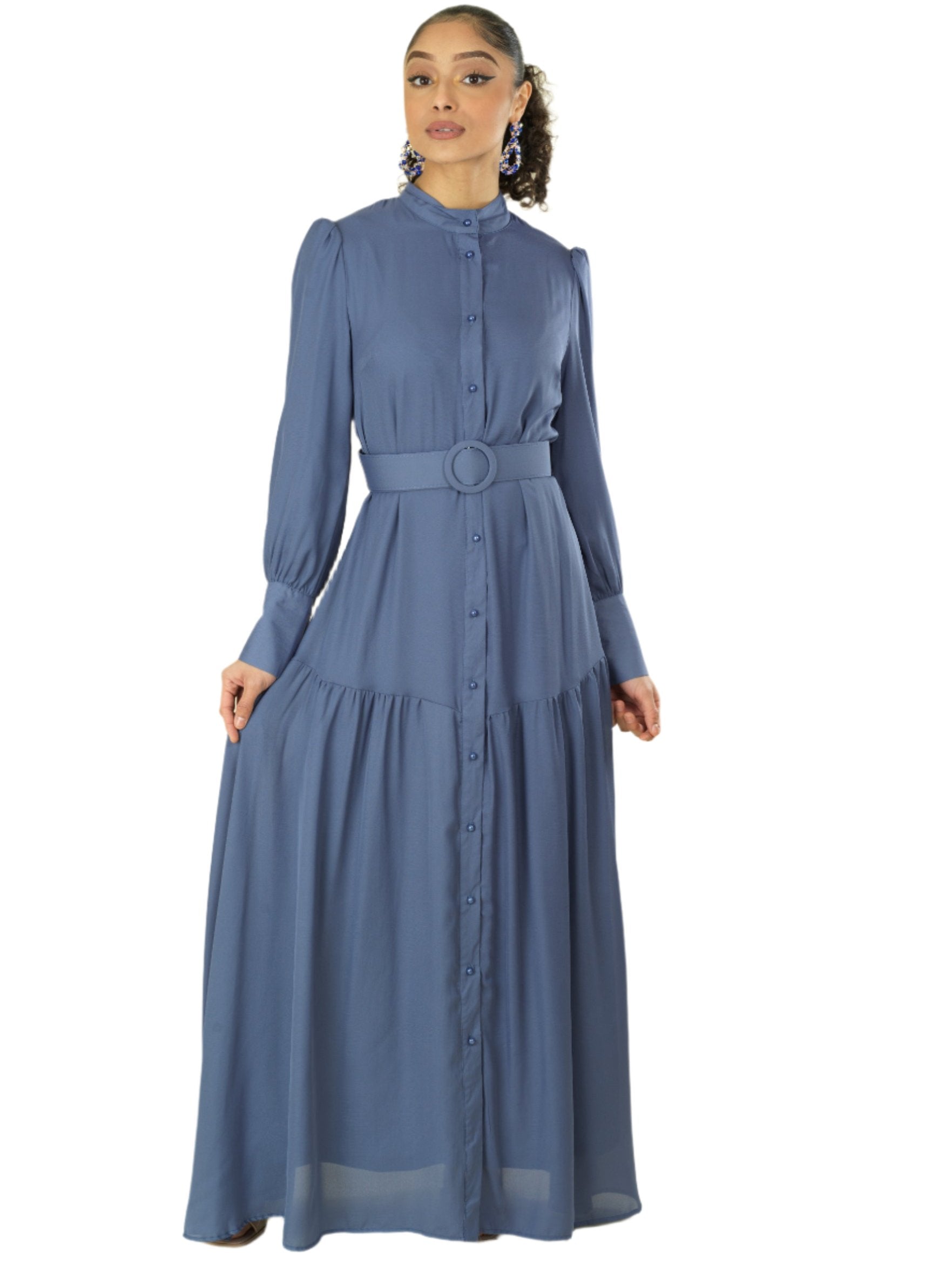 Noelle Dusty Chiffon Shirt Dress