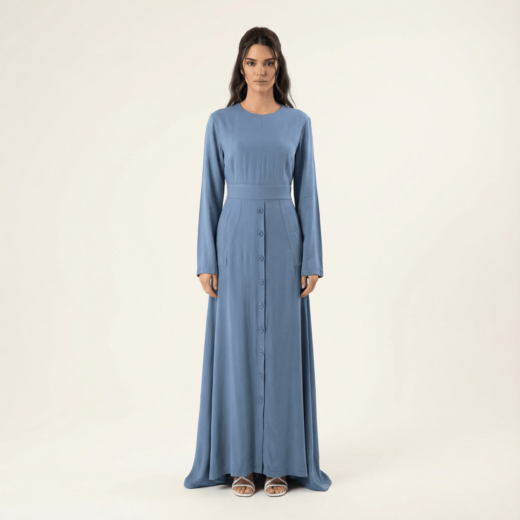 Fenwick Dusty Button-Down Modal Maxi Dress