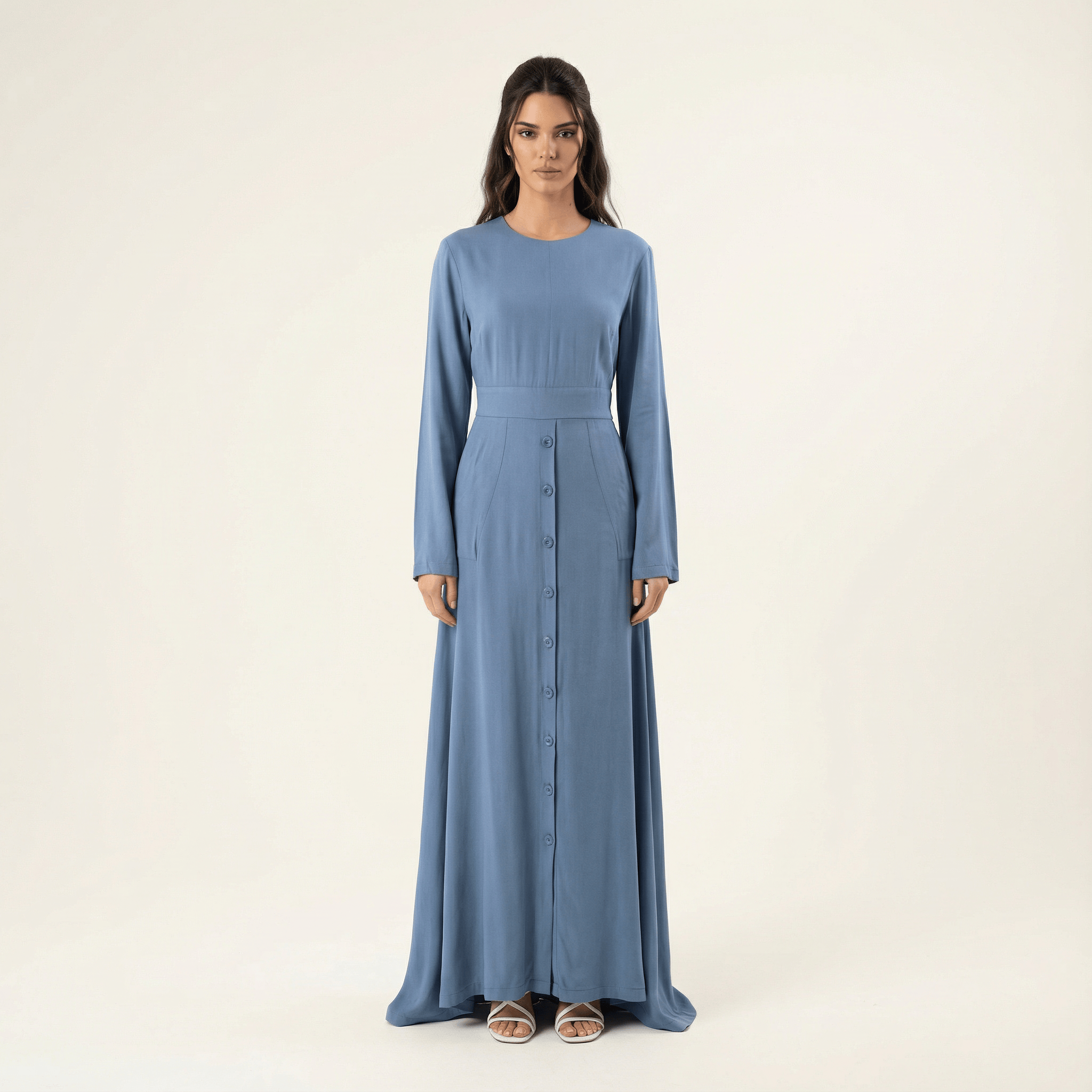 Fenwick Dusty Button-Down Modal Maxi Dress