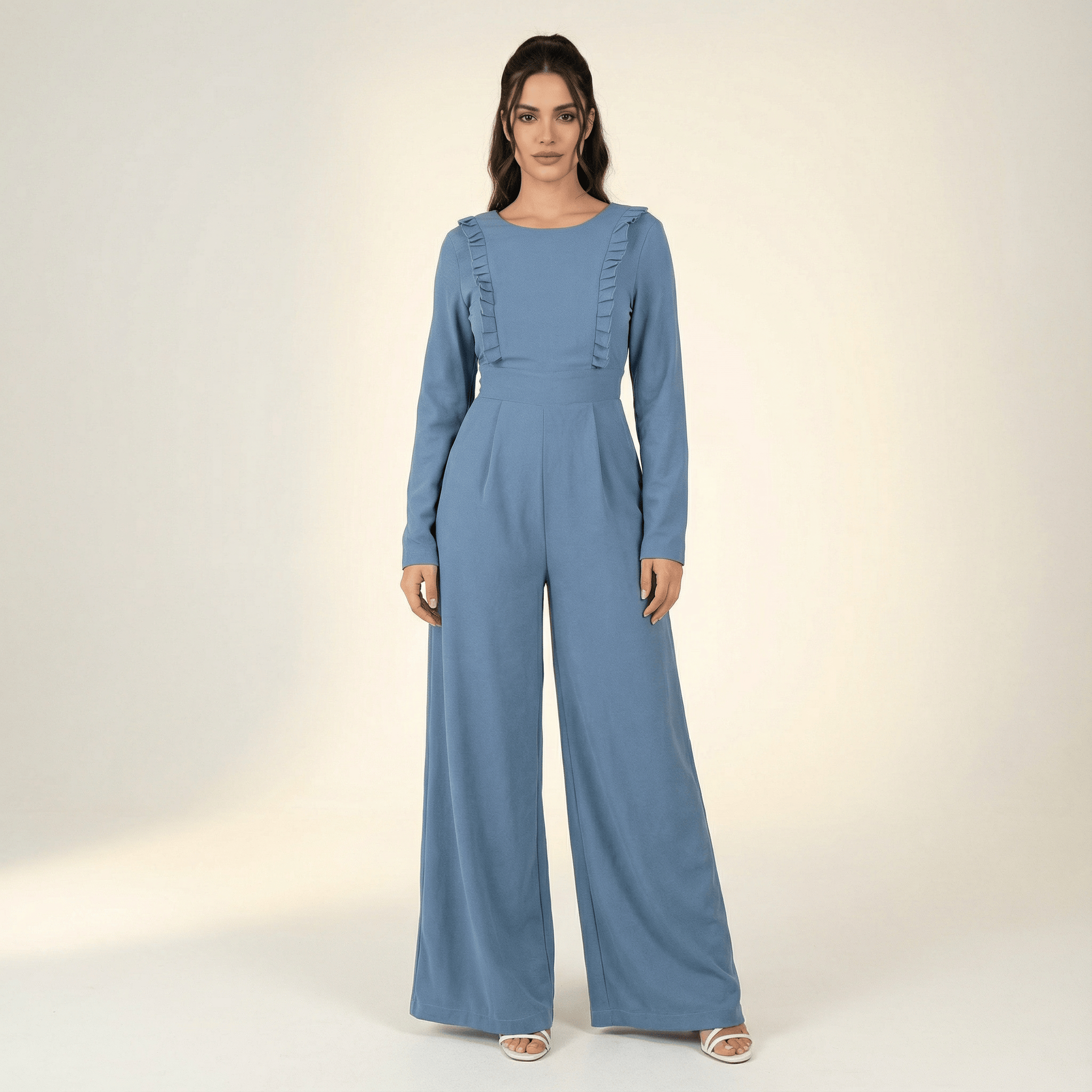 Poppy Dusty Ruffle-Detail Jumpsuit