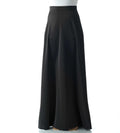 Livia Black Satin High-Waist Maxi Skirt