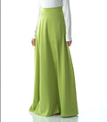 Lillian Pear Green Satin Maxi Skirt