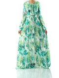 Averie Fardowsa Abstract-Print Silk-Chiffon Maxi Dress