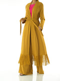 Vienna Mustard Fringe-Detail Matching Set