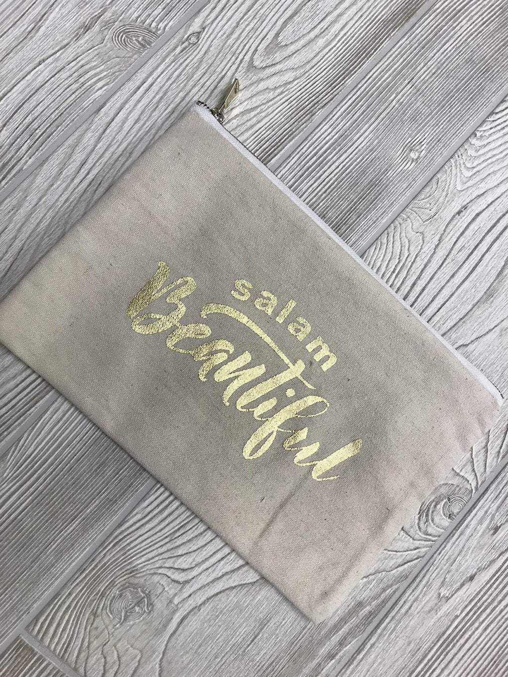 Lucy Gold Cosmetic Pouch