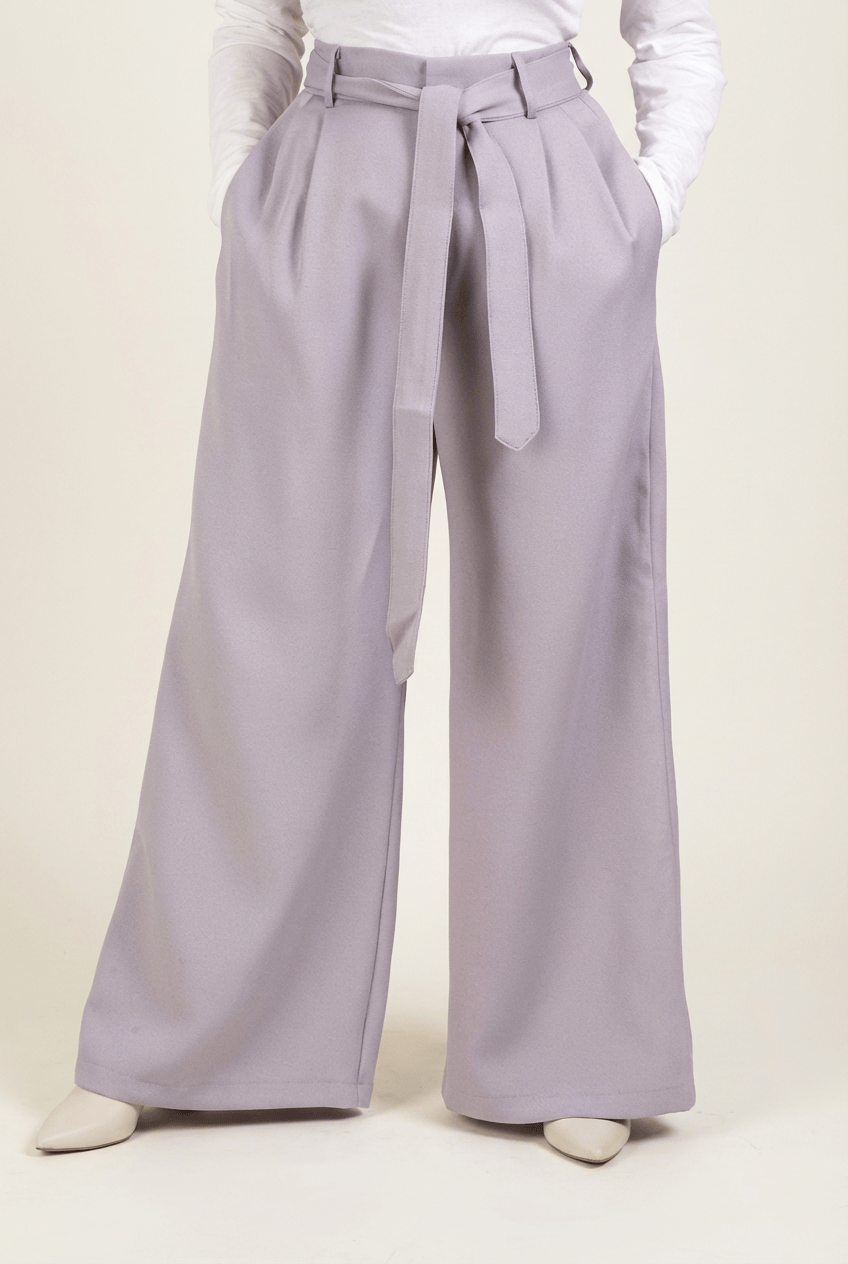 Greer Gray Wide-Leg Trousers