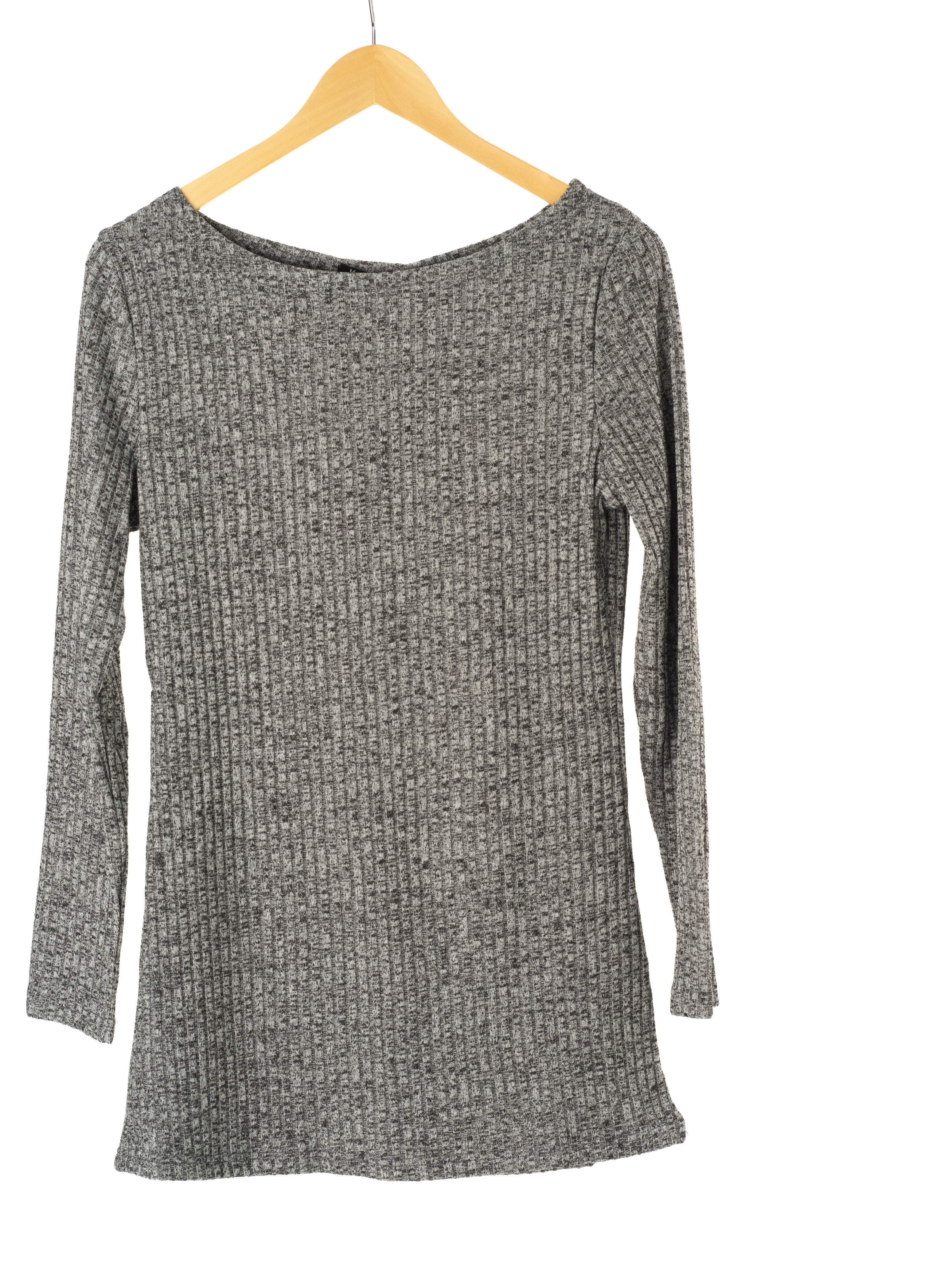 Charlie Gray Ribbed Knit Top