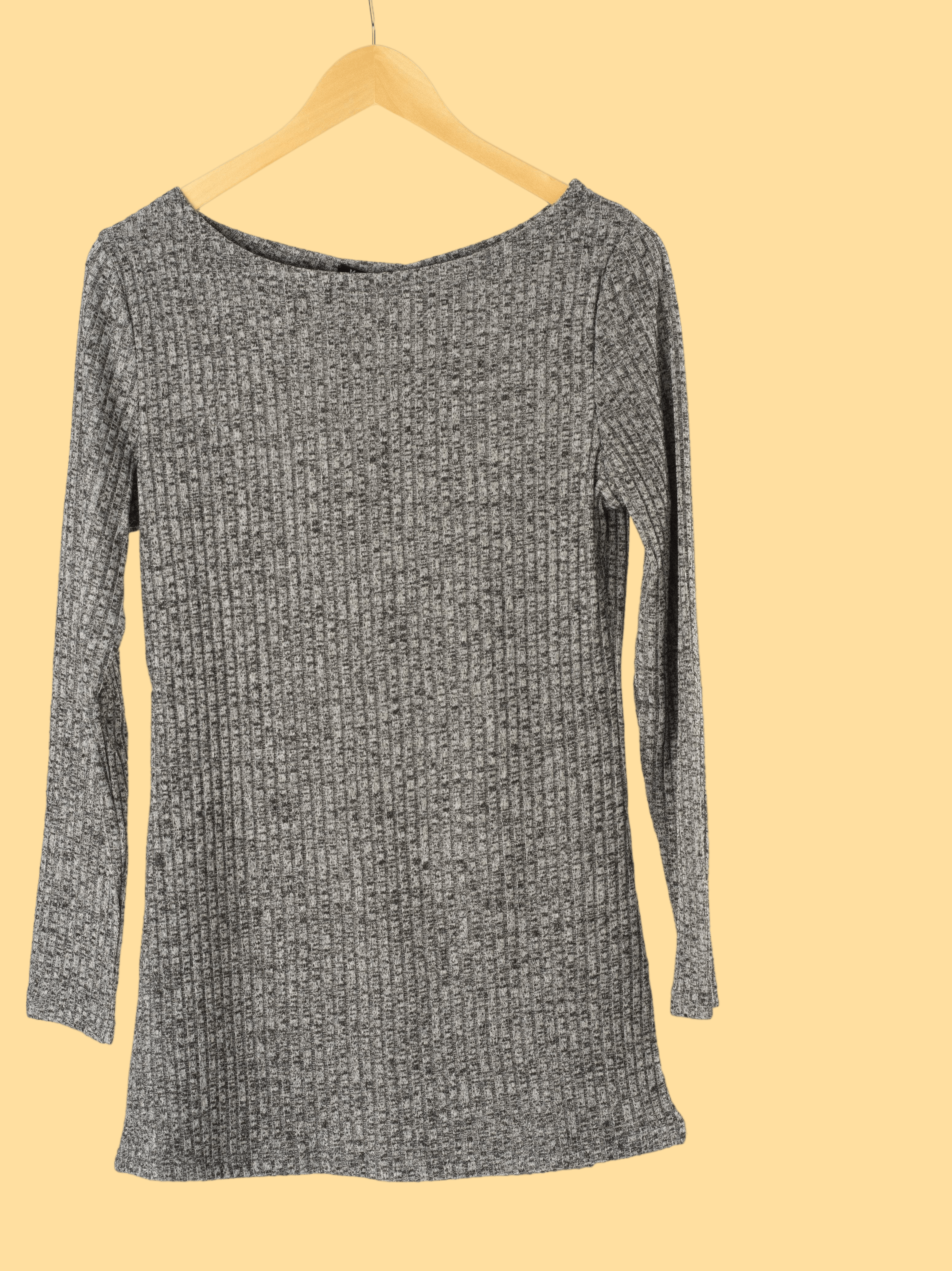 Charlie Gray Ribbed Knit Top