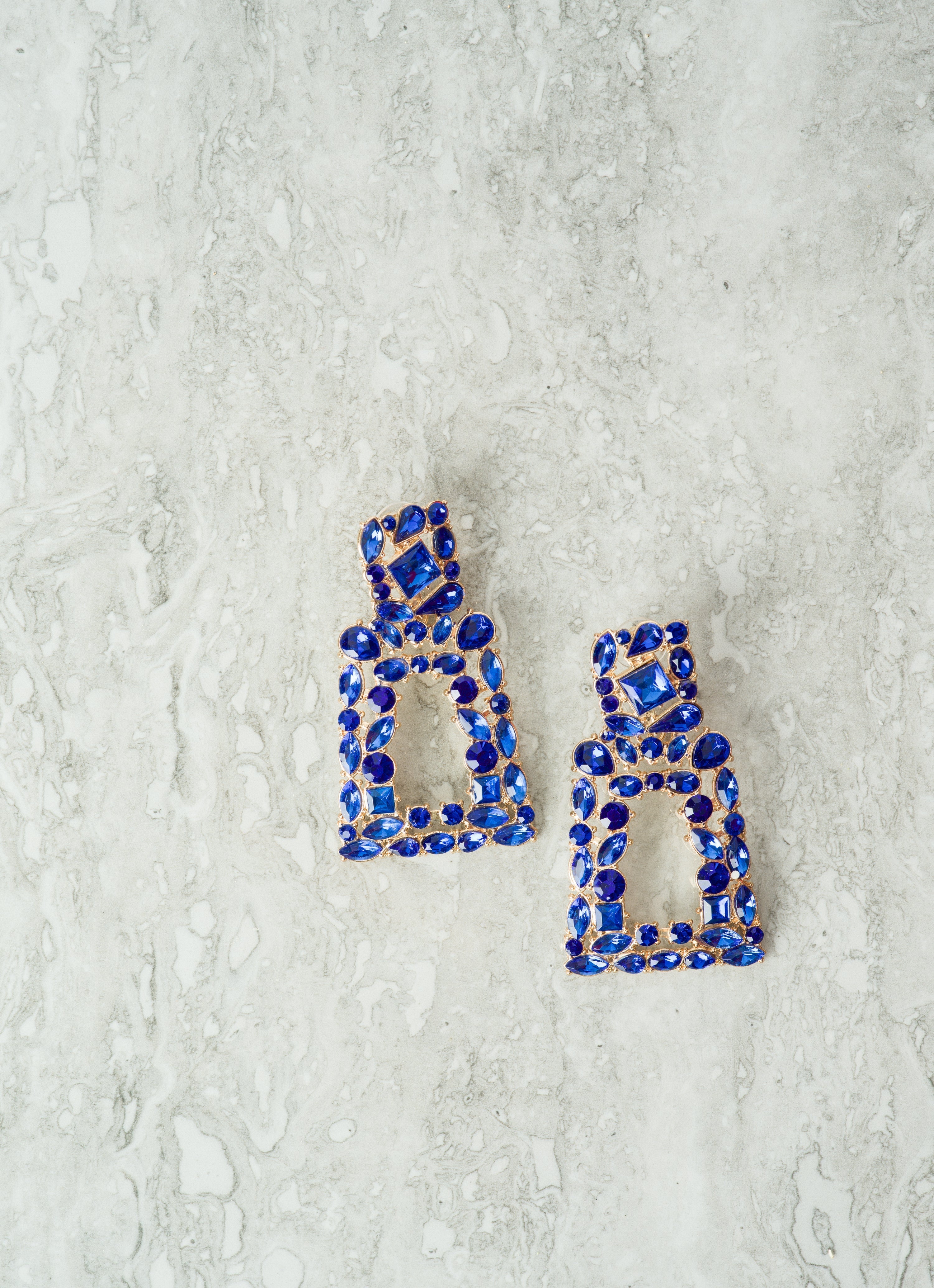 Joelle Blue Statement Earrings