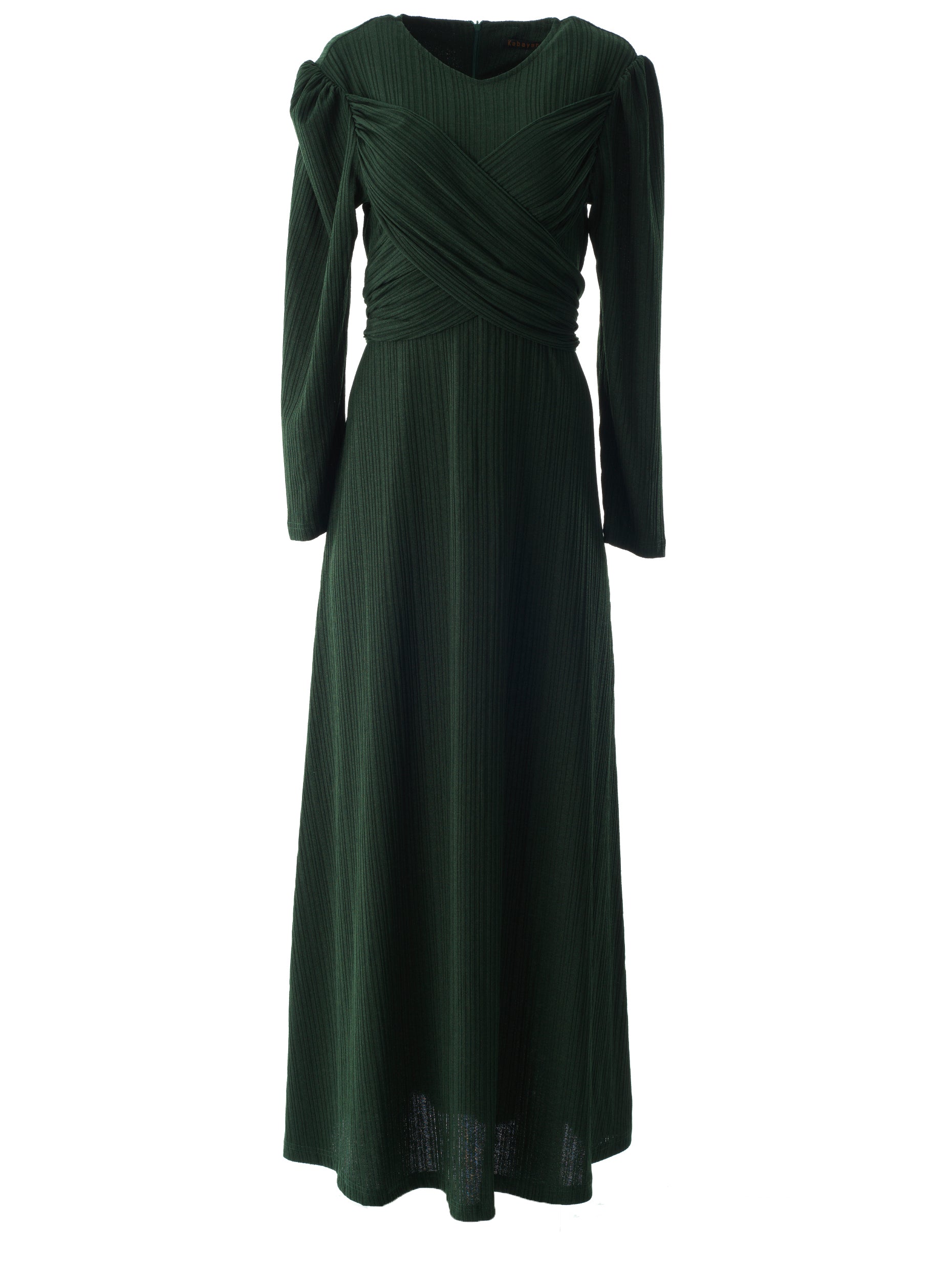 Zora Hunter Ribbed Long-Sleeve Maxi Dress