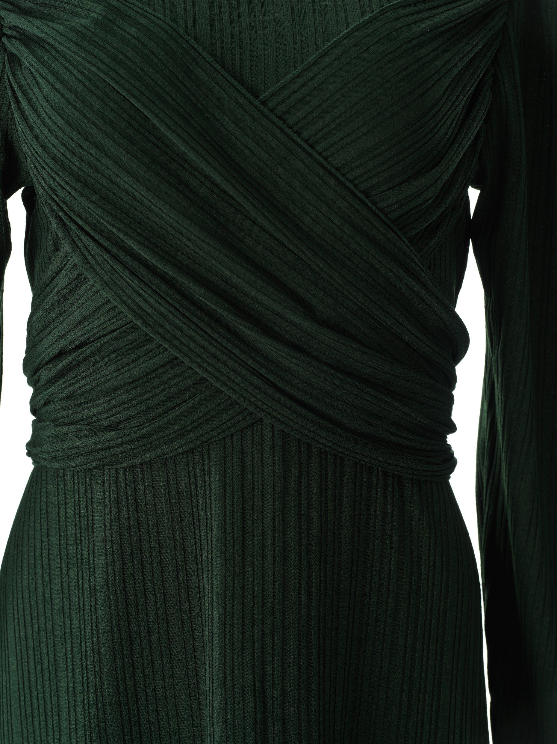 Zora Hunter Ribbed Long-Sleeve Maxi Dress