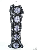 Oakes Ink Print Maxi Dress