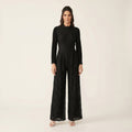 Shiloh Black Lace Long-Sleeve Jumpsuit