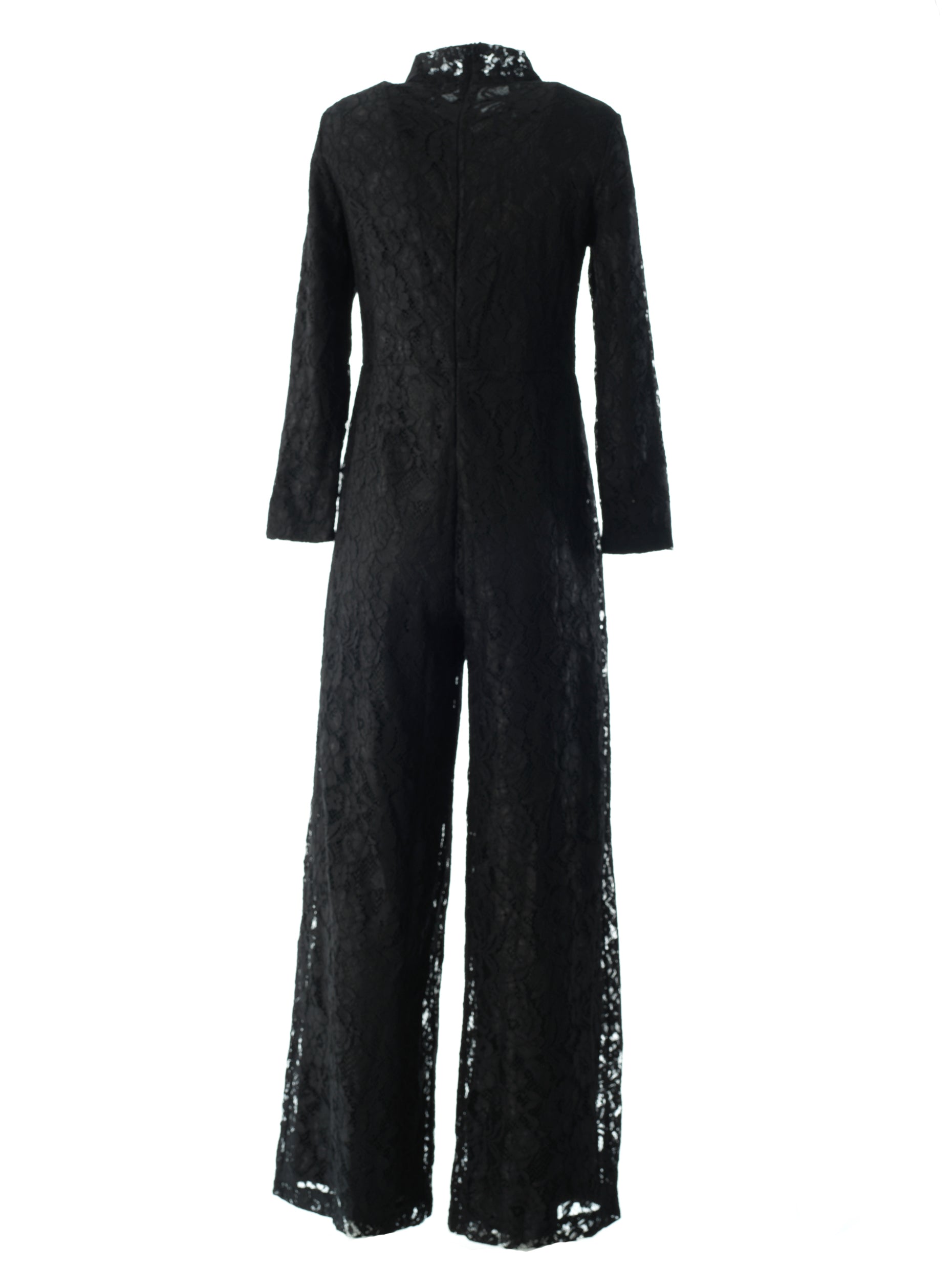 Shiloh Black Lace Long-Sleeve Jumpsuit