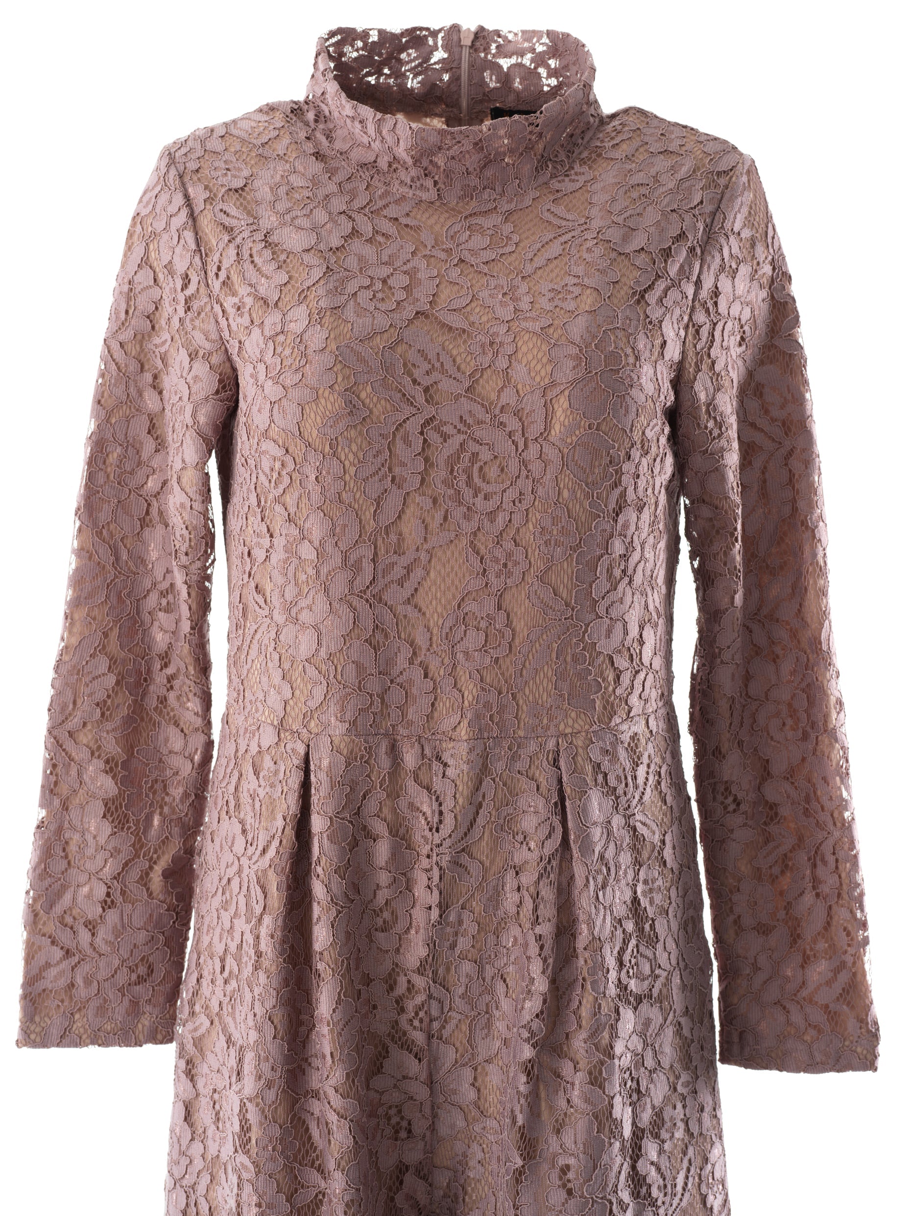 Shiloh Mauve Lace Long-Sleeve Jumpsuit