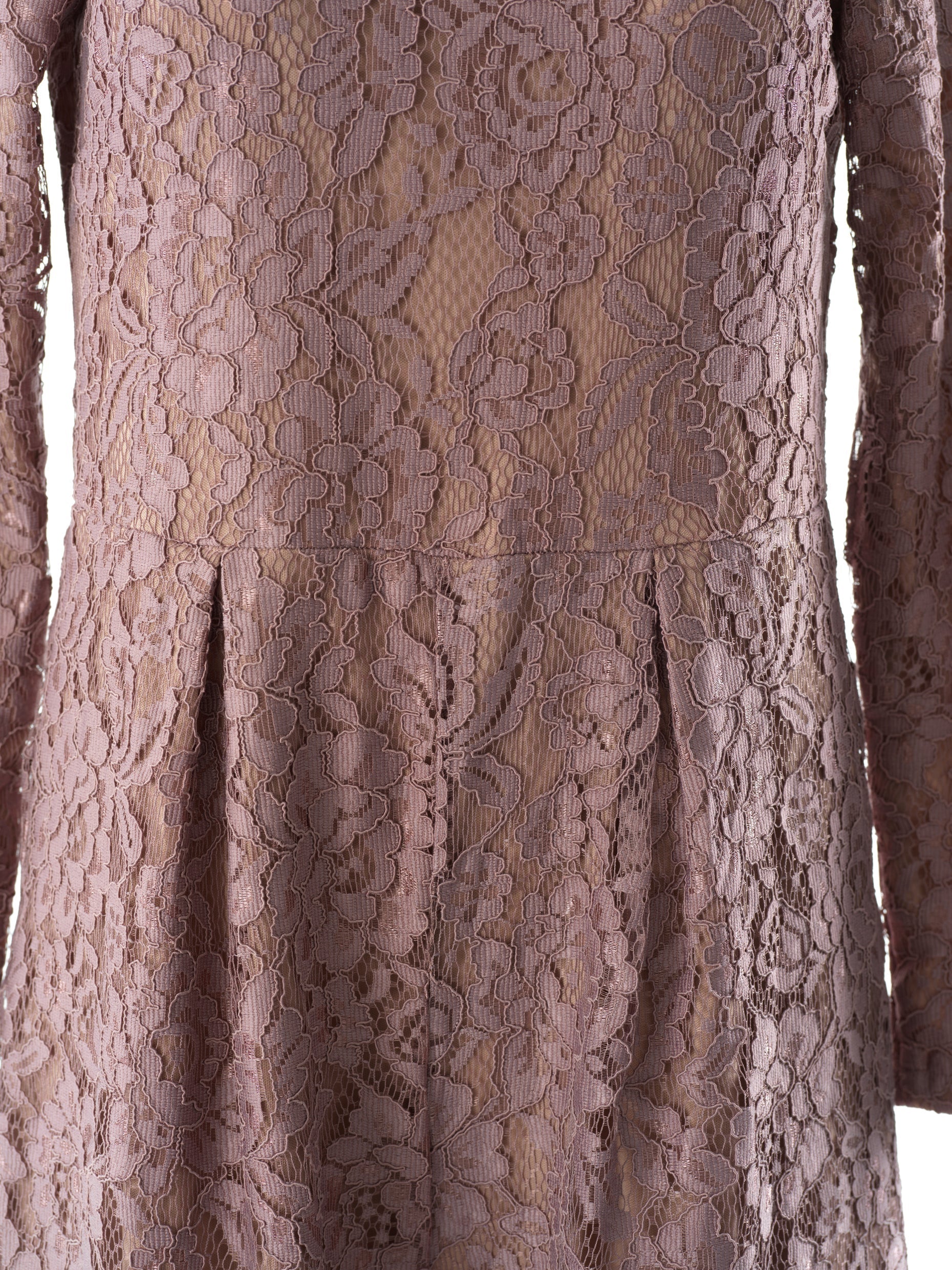 Shiloh Mauve Lace Long-Sleeve Jumpsuit