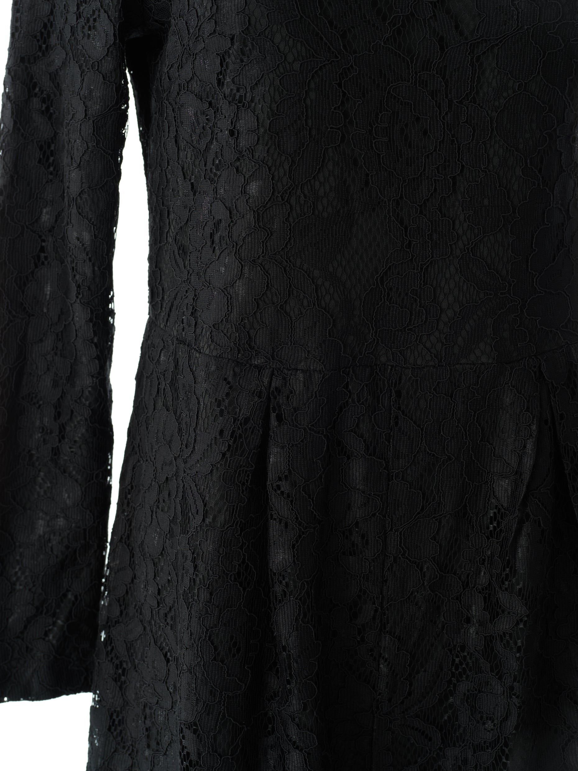 Shiloh Black Lace Long-Sleeve Jumpsuit
