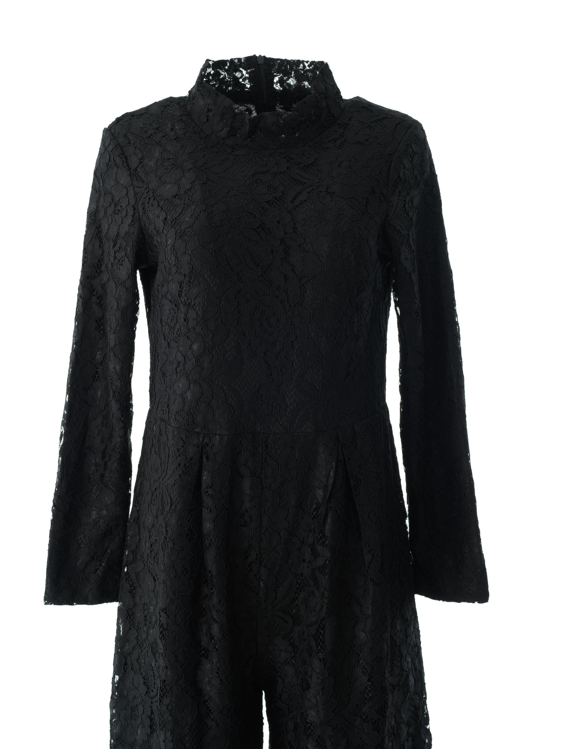 Shiloh Black Lace Long-Sleeve Jumpsuit