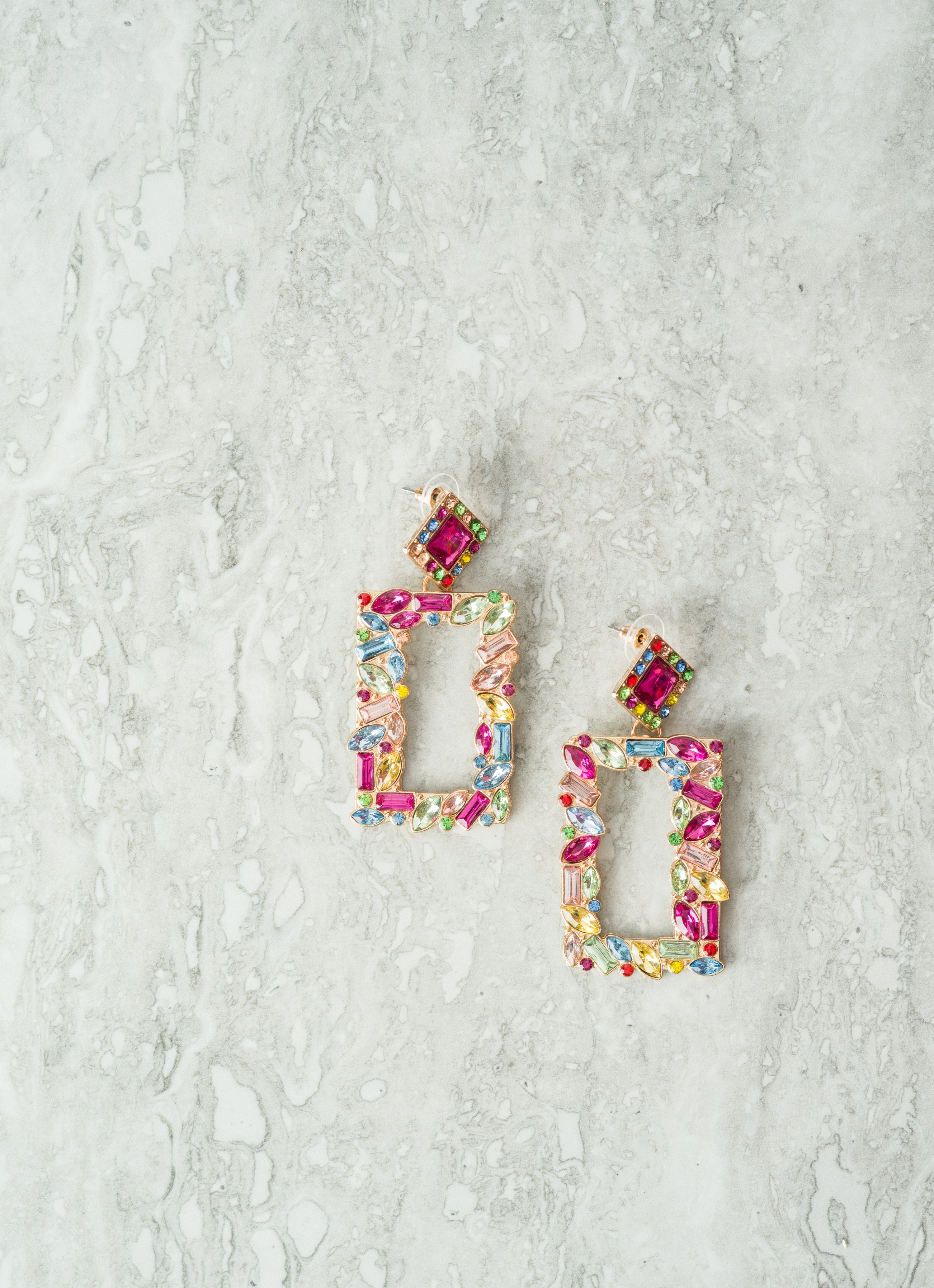 Elodie Rose Gold Statement Earrings