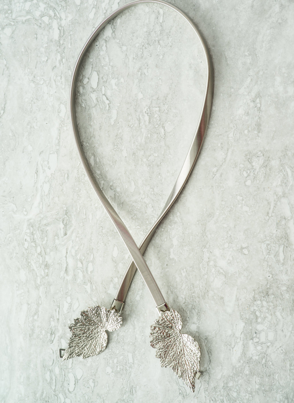Blake Silver Metal Leaf Belt
