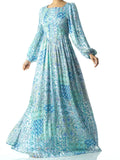 Harlem Light Gray Floral Corset Maxi Dress