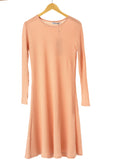 Juno Lightsalmon Scoop-Neck Sweater Dress
