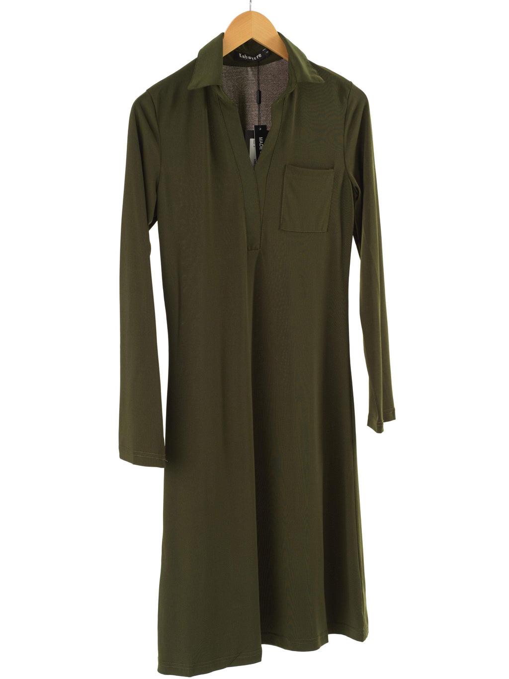 Indie Green Milk-Silk V-Neck Midi Top