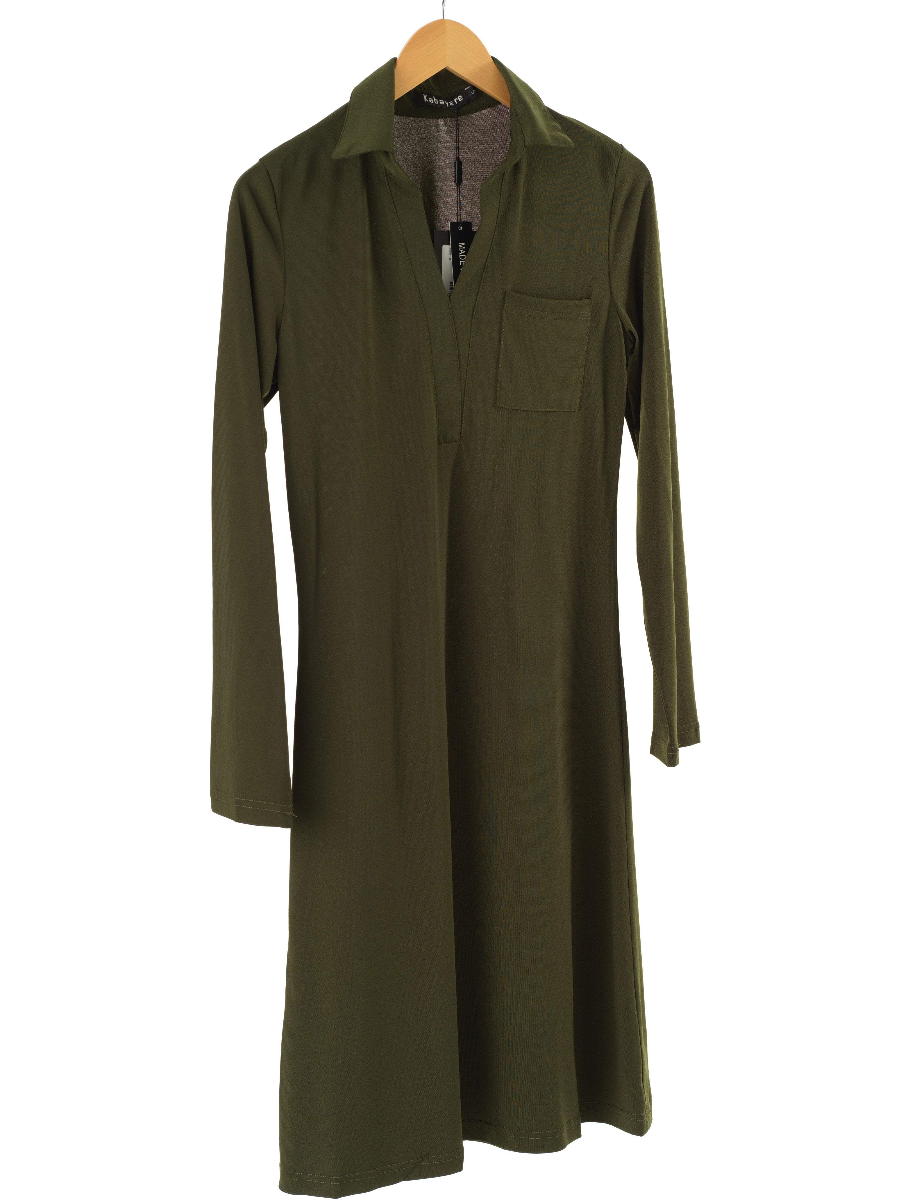 Indie Green Milk-Silk V-Neck Midi Top