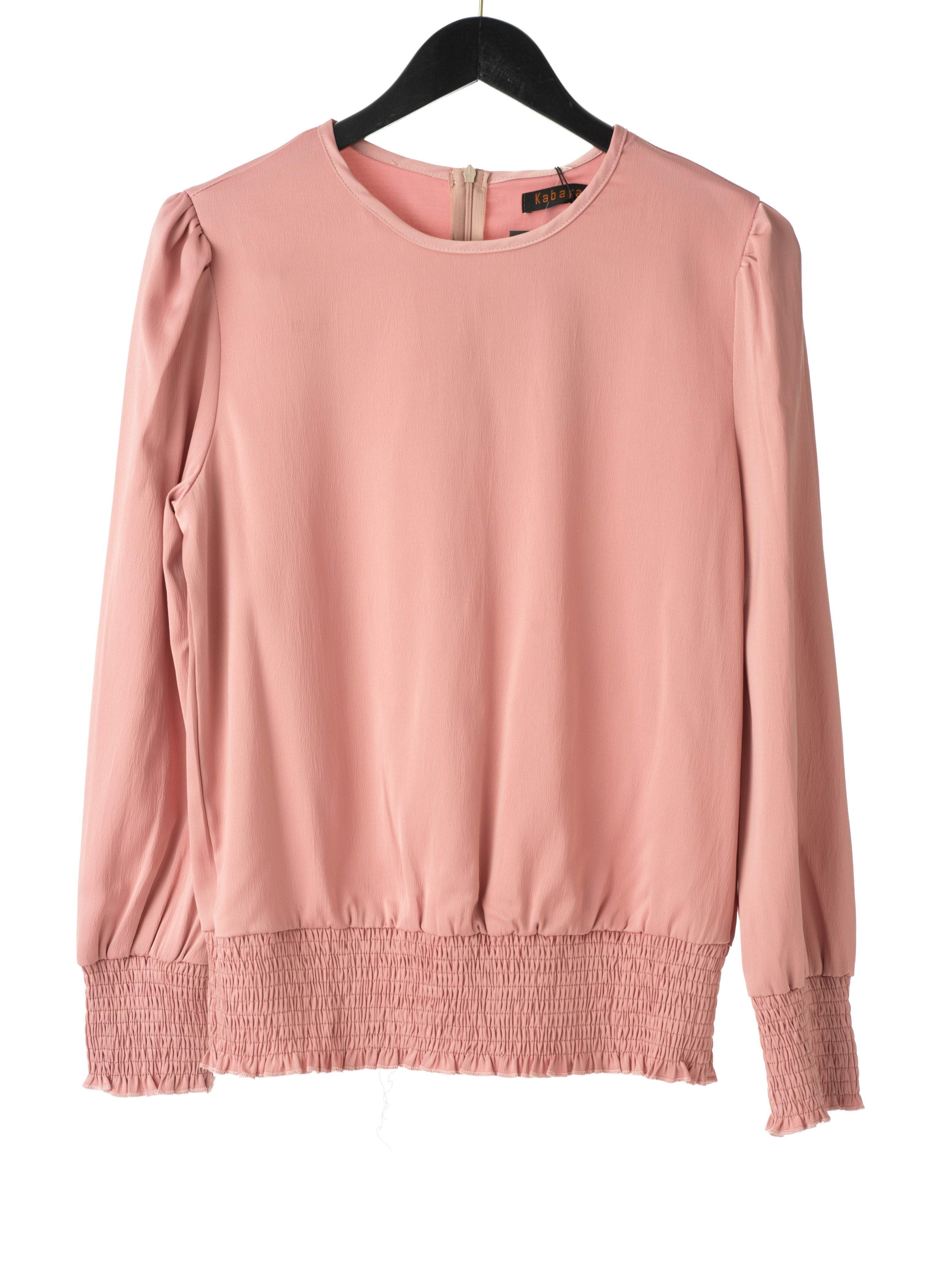 Trixie Pink Satin Scrunch Blouse