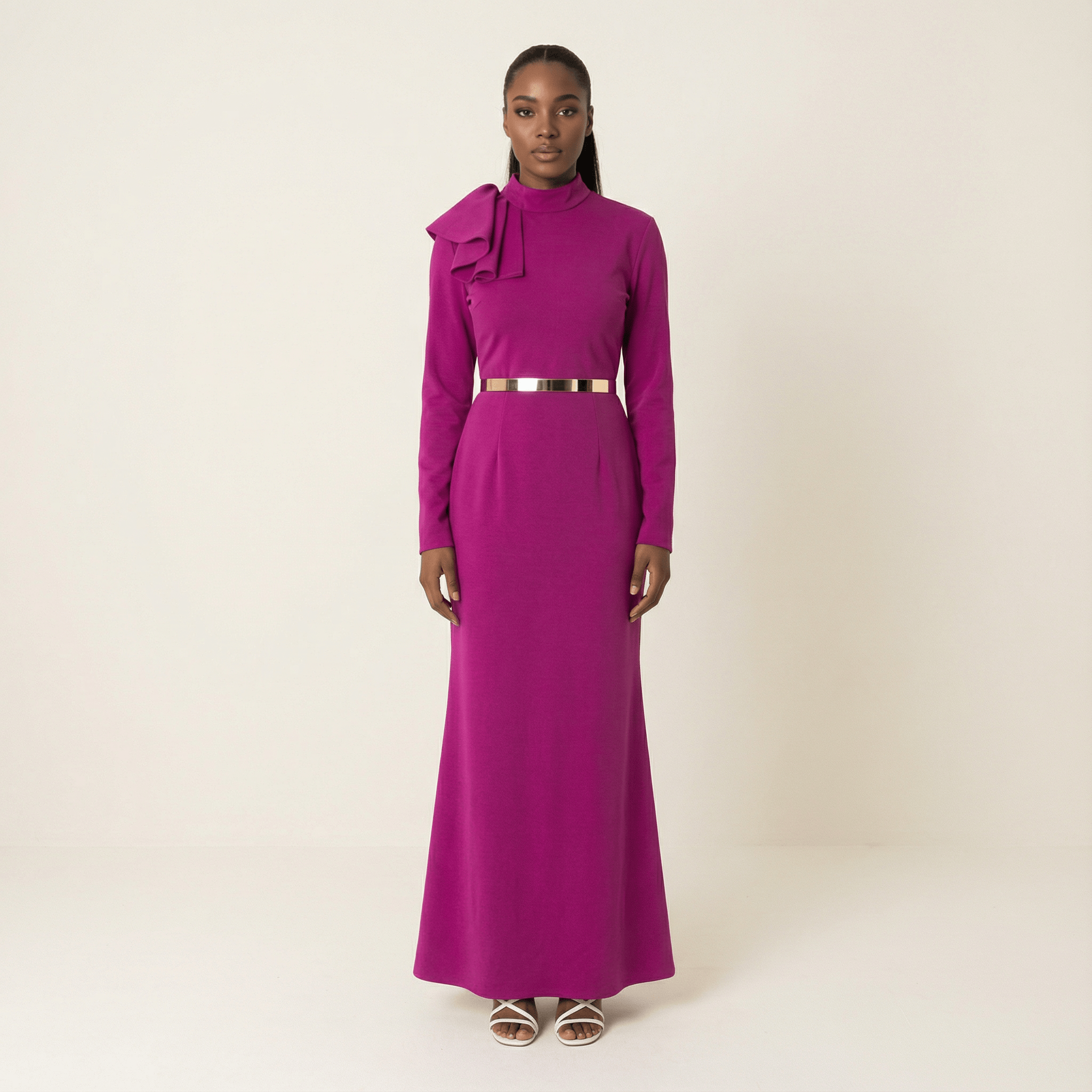 Fable Magenta Mermaid Maxi Dress