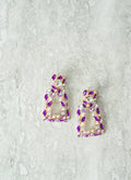 Ivy Purple Statement Earrings